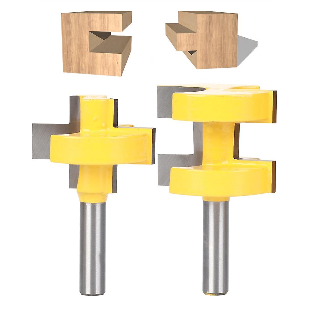 2Pcs 8mm Shank Square Tooth Router Bit High Hardness Woodworking Milling Cutter ToolRouter Bit 8x11