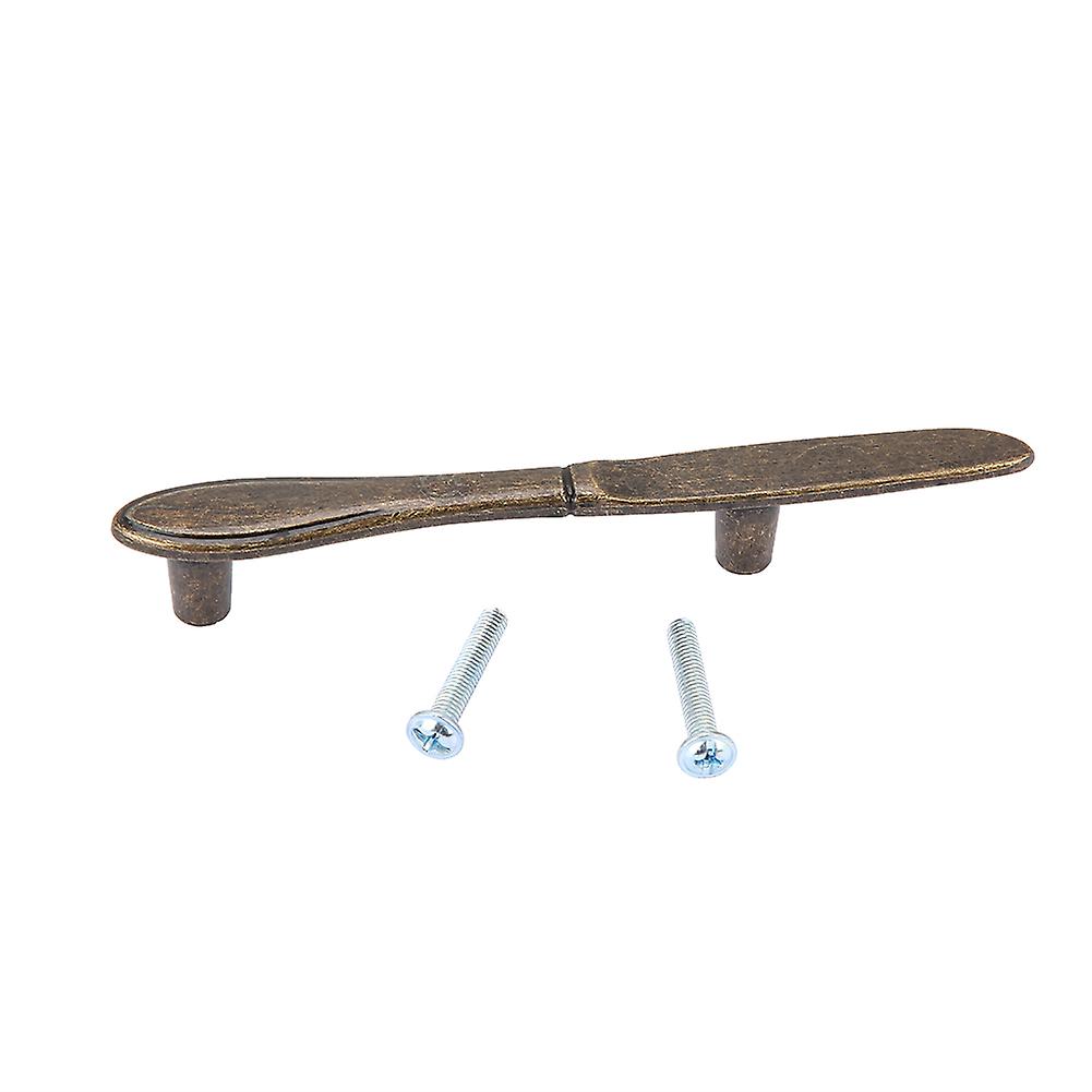 Zinc Alloy Matt Black/ Bronze Tableware Shape Solid Cabinet Handle Furniture Door Accessory(#4)