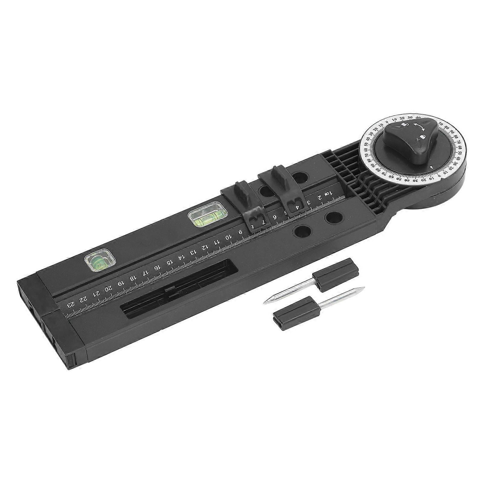 Uadme Angle Finder, Miter Saw Protractor Metal Angle Measurement Finder Gauge Cutting Guide Tool with Bubble Level, More Measurement and
