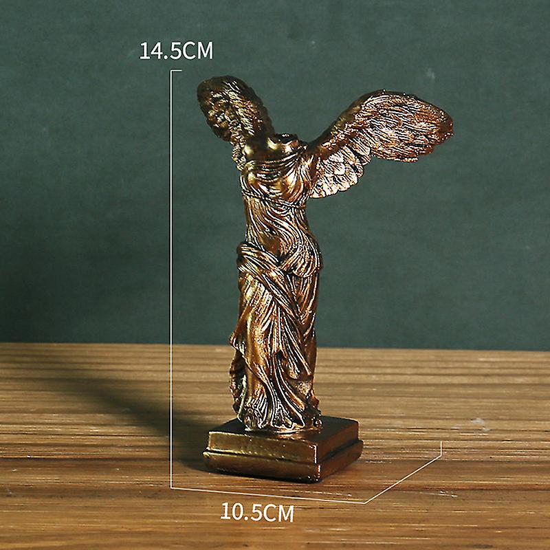 Resin Statue of The Goddess of Victory Classical Sculpture Goddess Desktop Crafts Home Balcony Decor