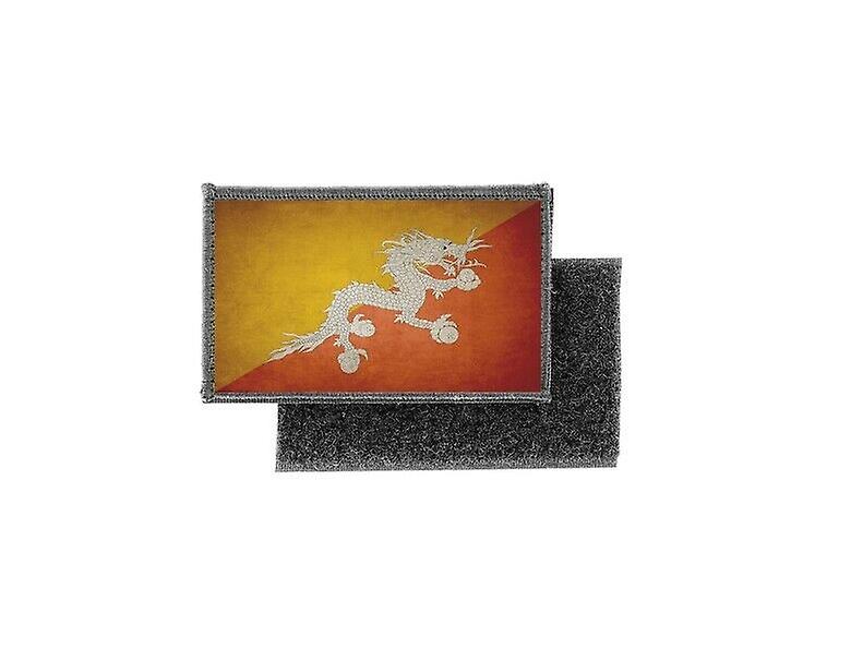Patch ecusson prints vintage flag badge Bhutan