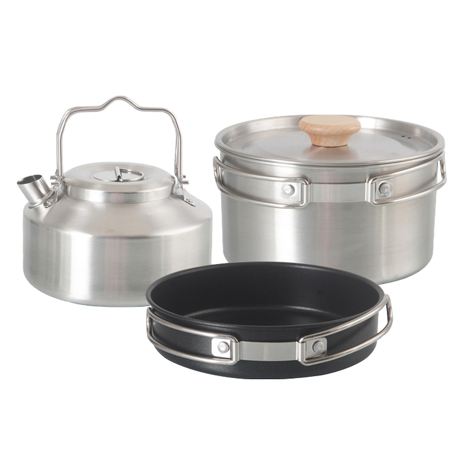 Camping Cookware Set Foldable Backpacking Camping Pots And Pans