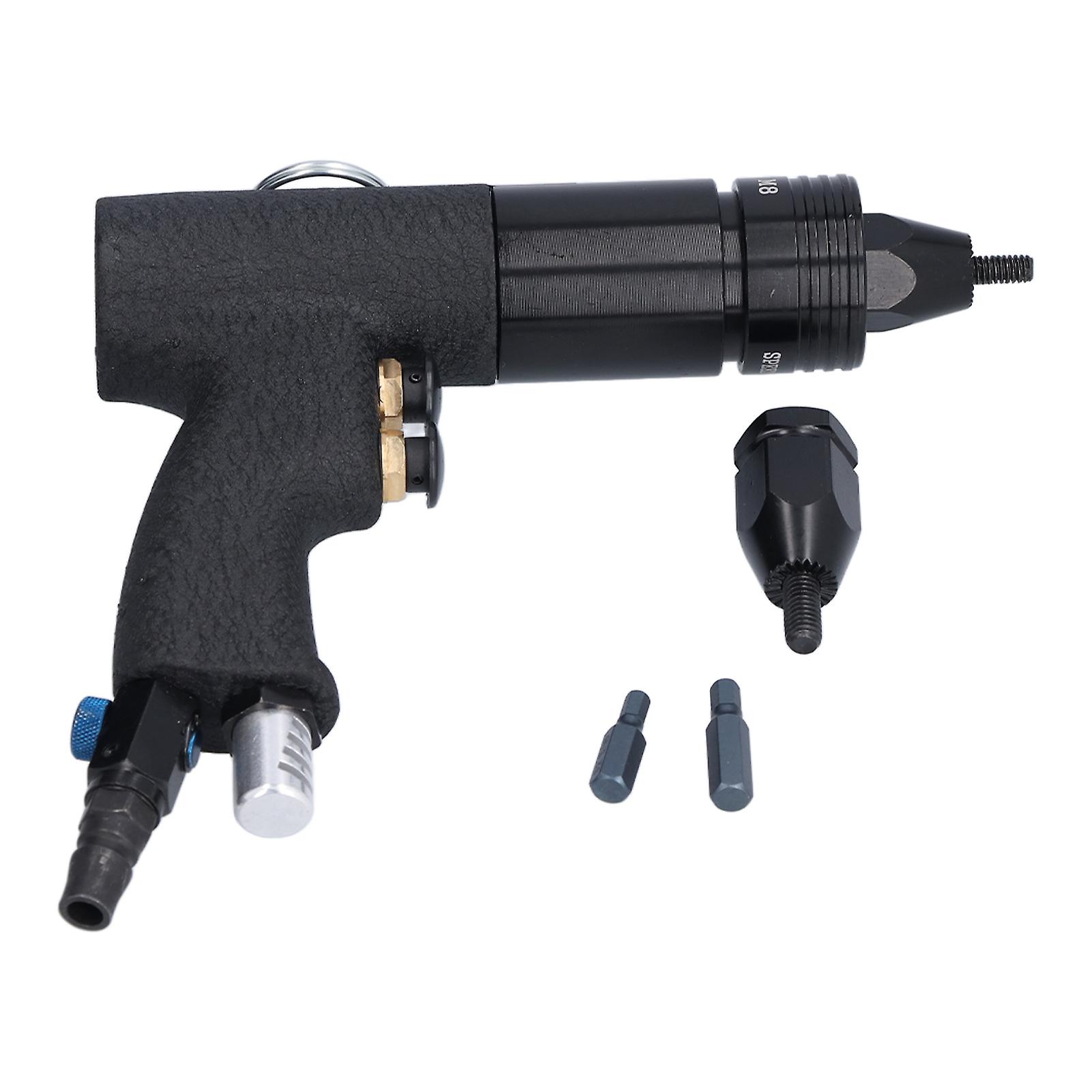 Pneumatic Rivet Nut Gun Pull Riveting Air Riveter Tool British System 1/4 5/16 KV‑803BA