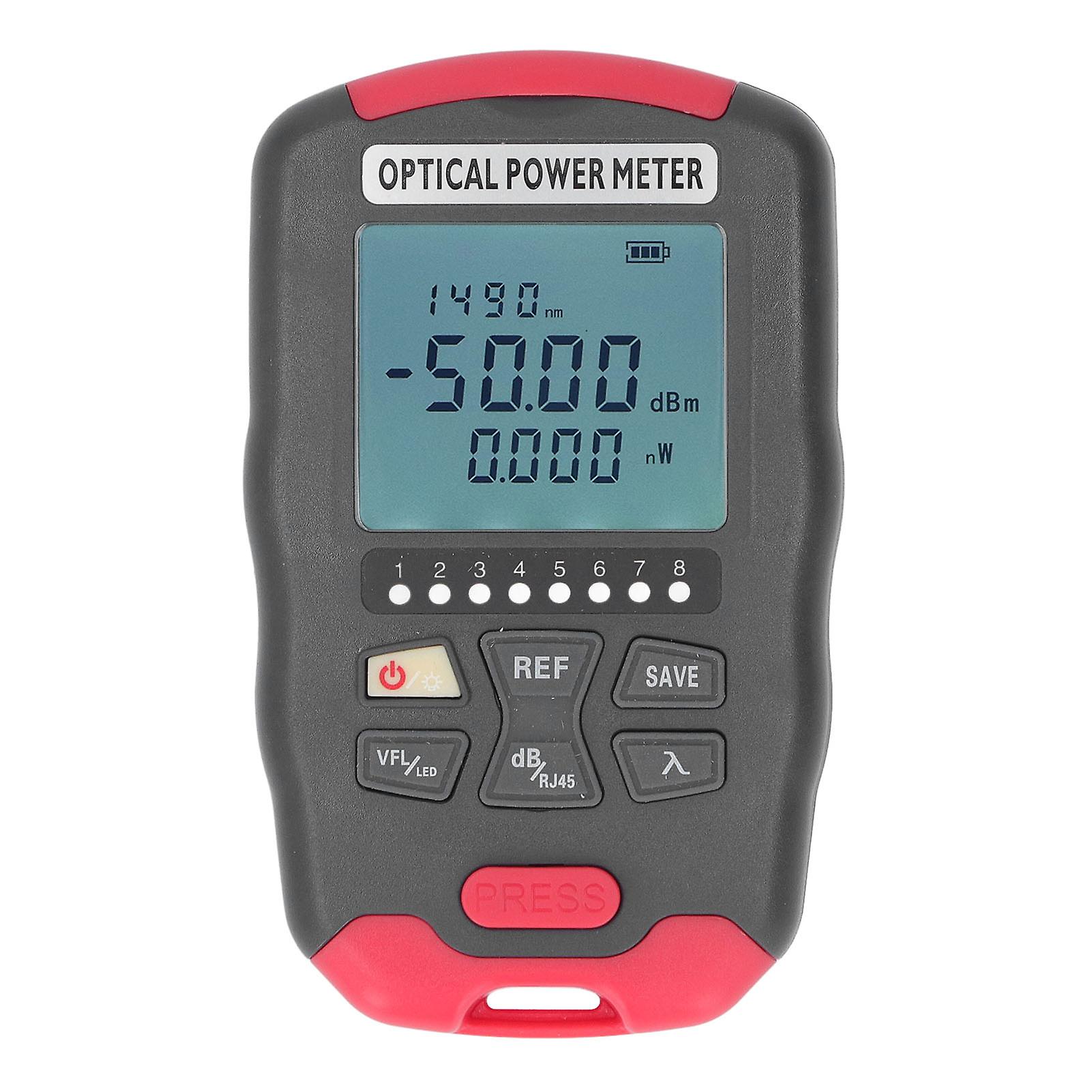 3 in 1 Fiber Optic Power Meter LED Lamp Optical Network Cable Tester 10KM Red Light Source AUA-D70 (-70-10dBm) 