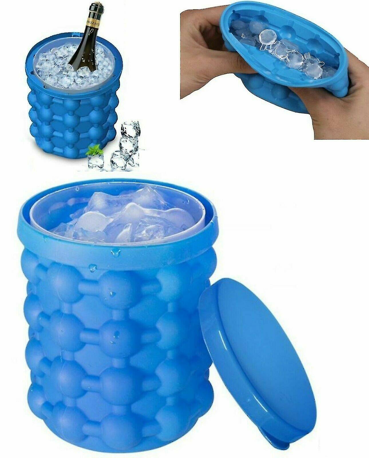 Large Silicone Ice Bucket Portable Silicon Ice Cube Maker Summer-