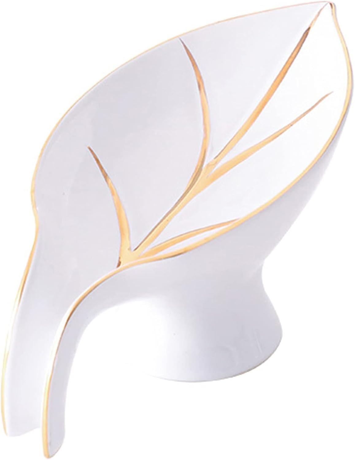 Soap Dish Ceramic, Soap Dish Leaf Shaped, Soap Dish With Drain, Soap Box Shower No Drilling, Durable
