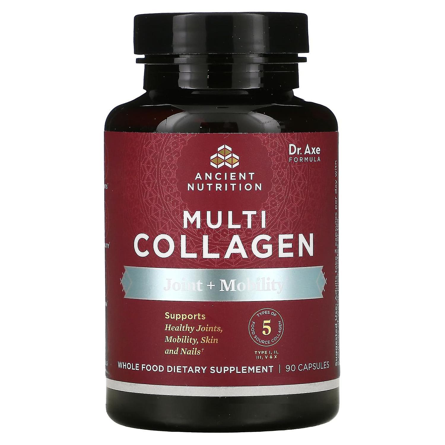 Dr. Axe / Ancient Nutrition, Multi Collagen, Joint + Mobility, 90 Capsules