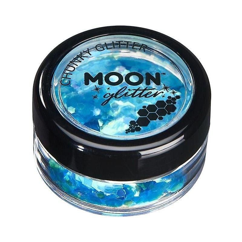 Moon Glitter Iridescent Chunky Blue G06063