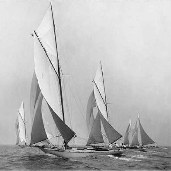 Sailboats Sailing Downwind 1920 Poster