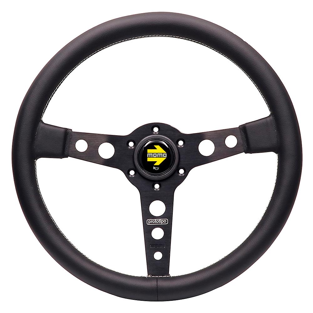 For MOMO Prototipo 14 inch/350mm PU Leather Racing Sports Steering