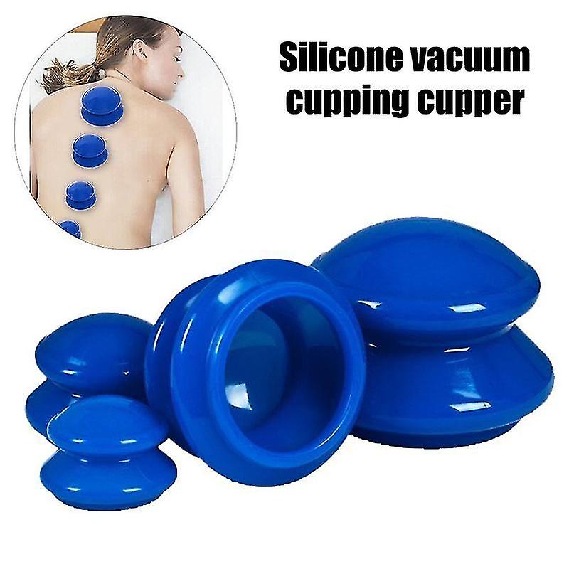 4Pcs Rubber Cupping Device Slimming Cupping Massager Vacuum Body Cups For Elbows Knees Hands Feet Health Care Msu88 L