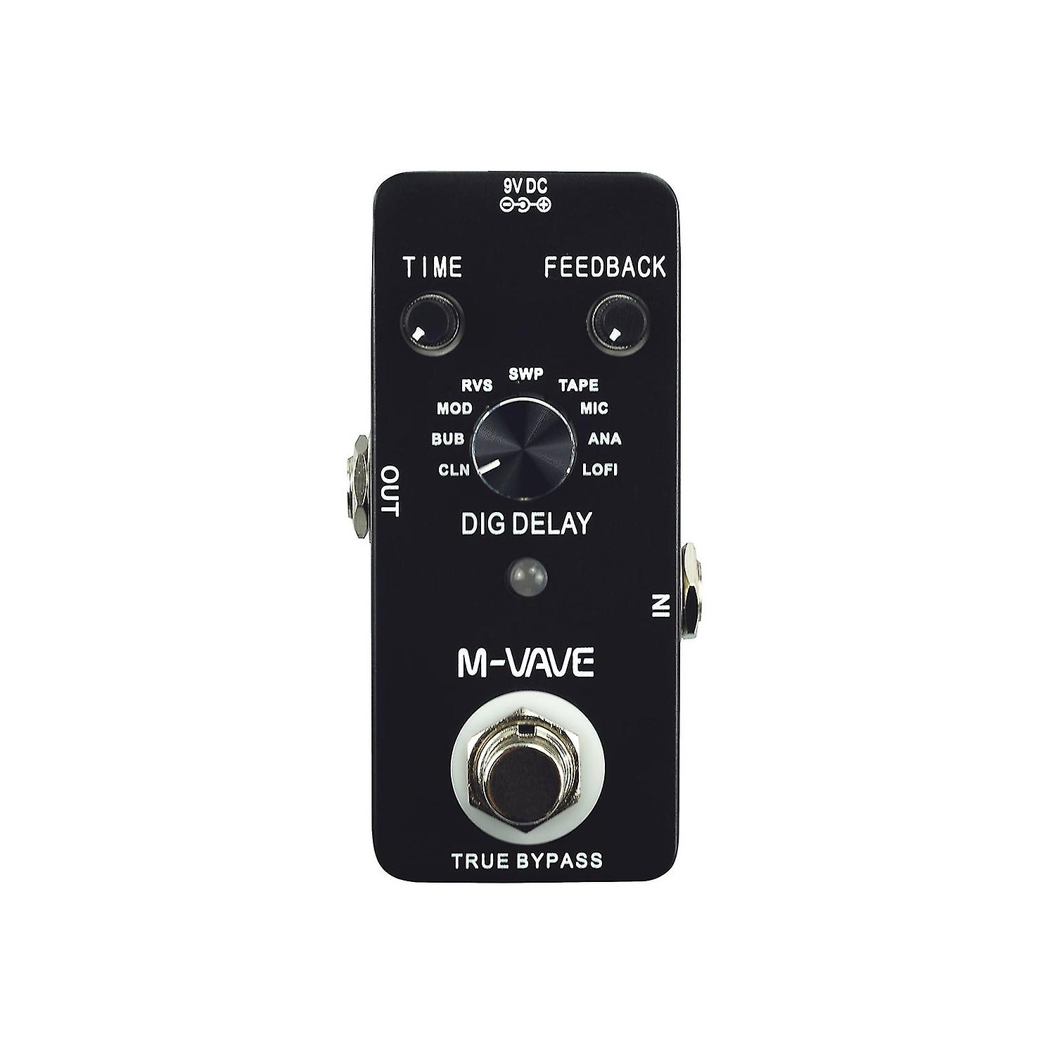 M-VAVE DIG DELAY Digital Delay Guitar Effect Pedal with 9 Delay Effects True Bypass Full Metal Shell