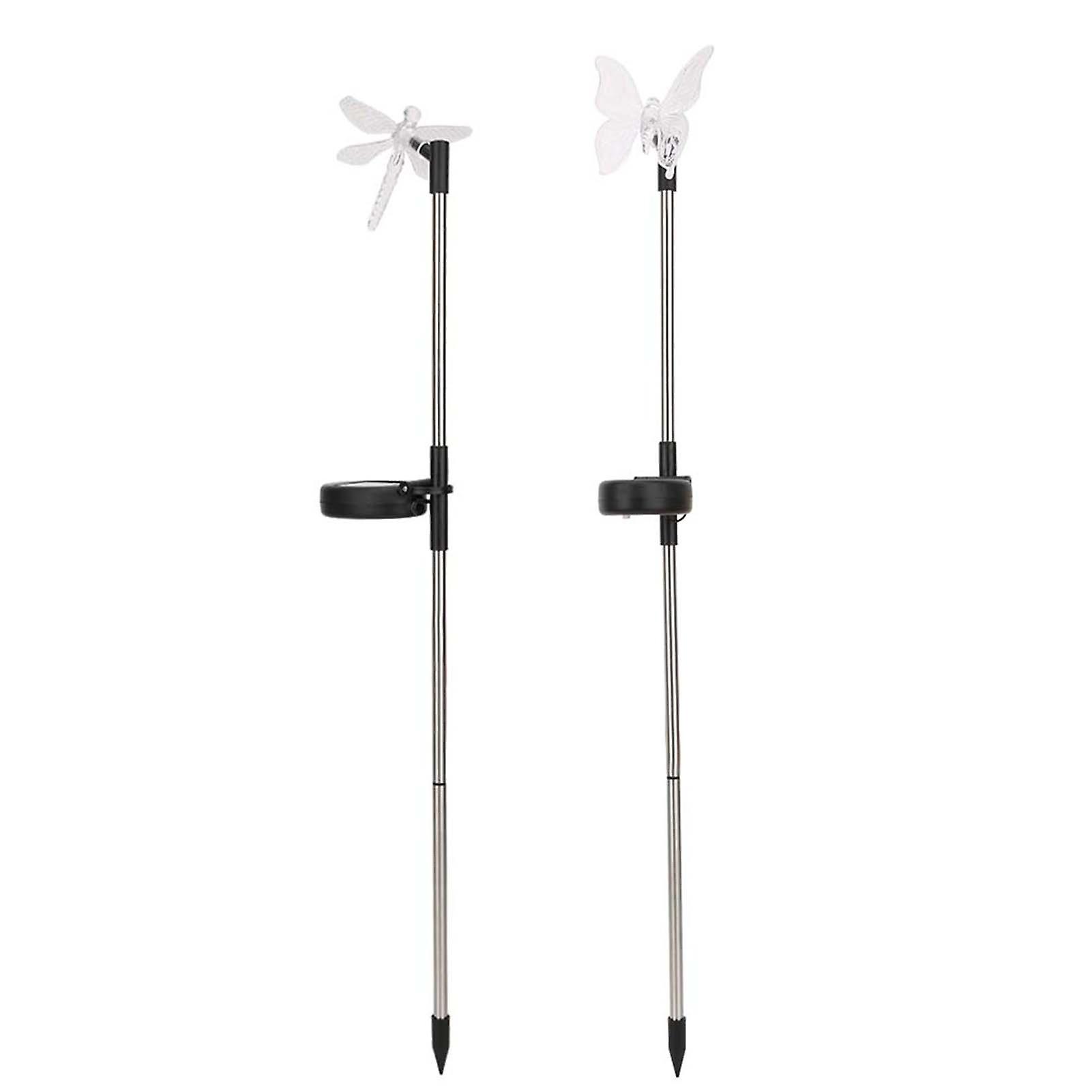 2Pcs/Set Beautiful Animal Shape Solar LED Light Color Changing Garden Lawn Ground Stake Light