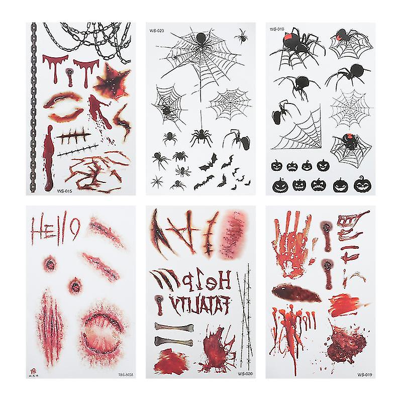 6sheets Spoof Spider Wound Decals