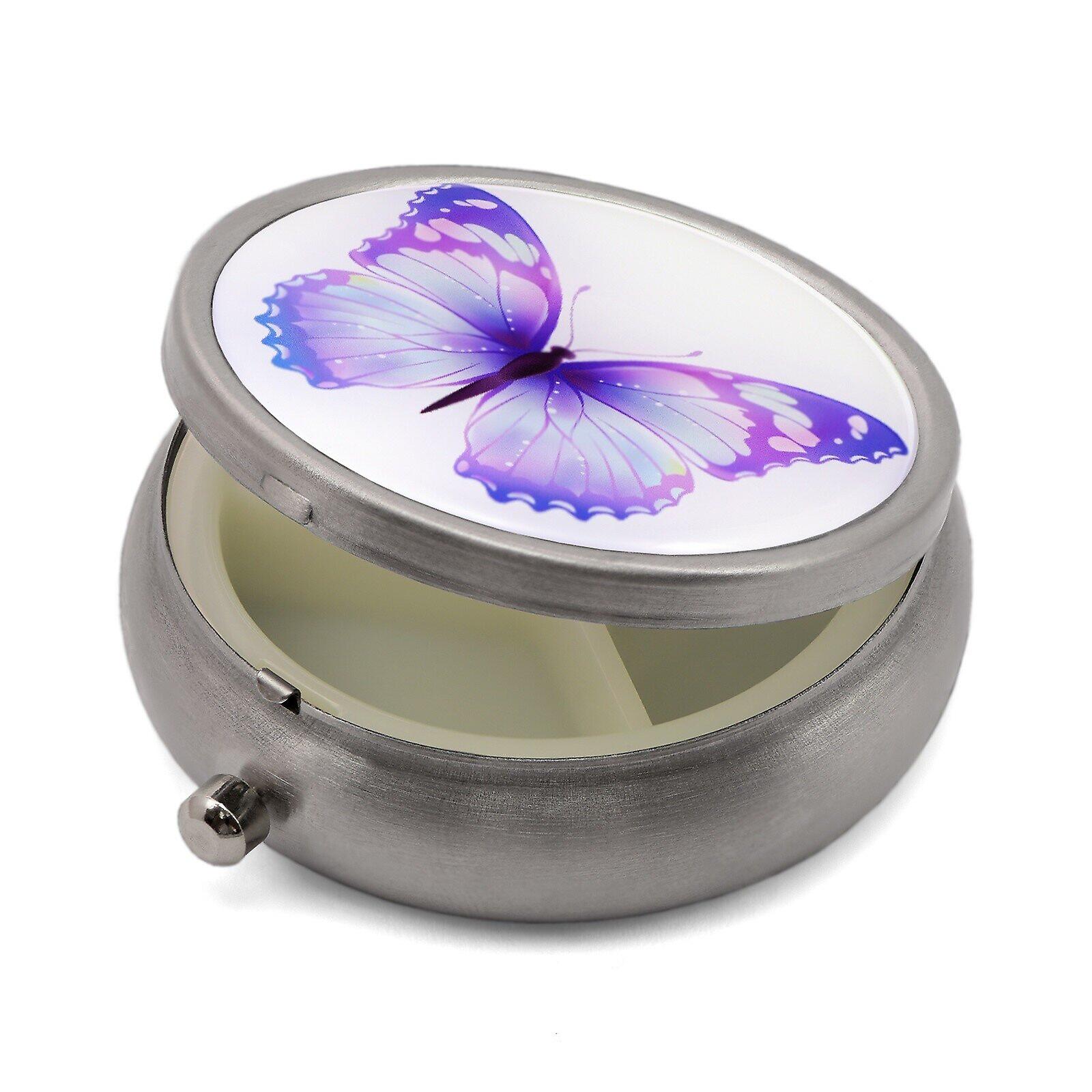 Pill Box with Butterfly Print - 50.27