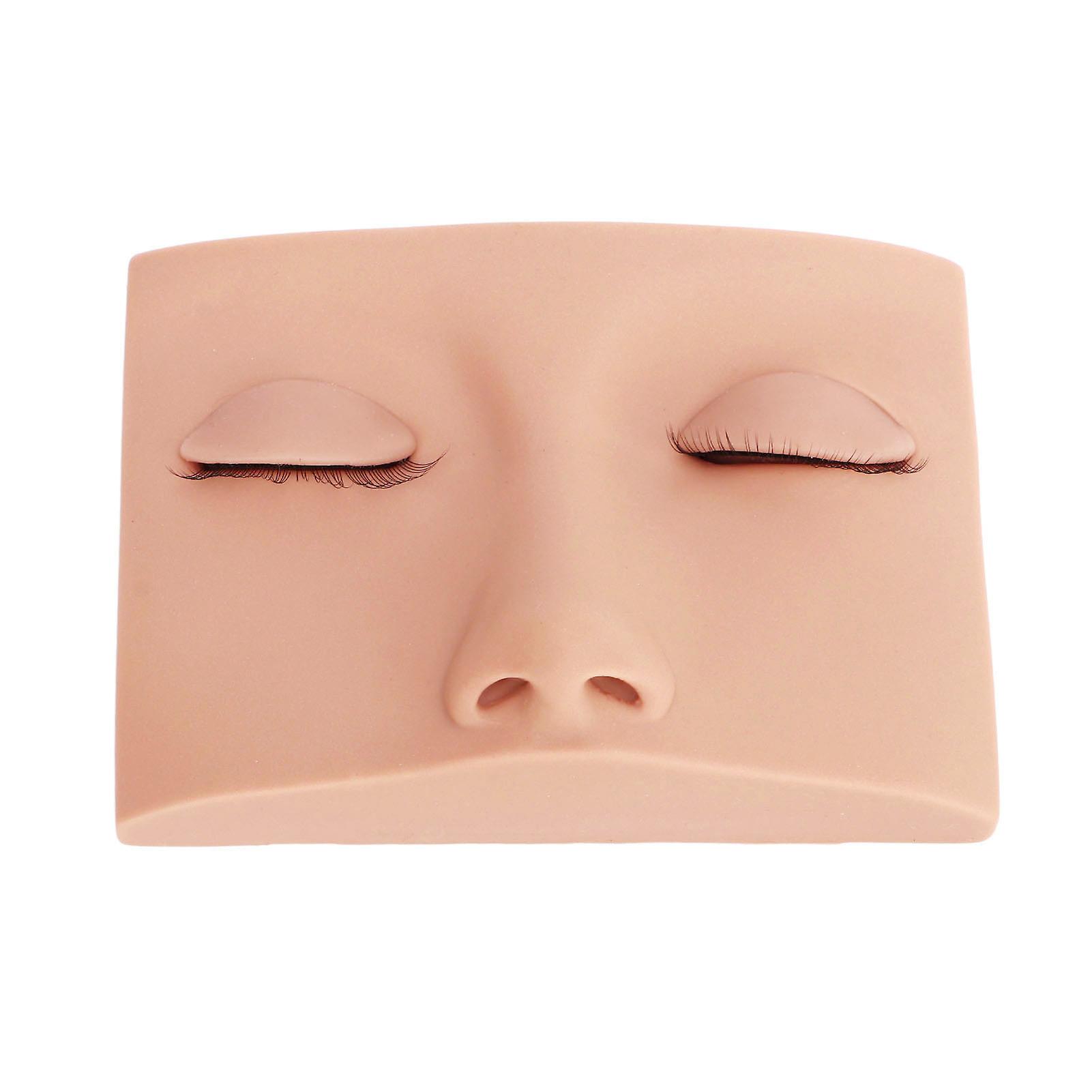 Lash Mannequin Head Removable Silicone Replacement Eyelash Mannequin Head for Training Pink 