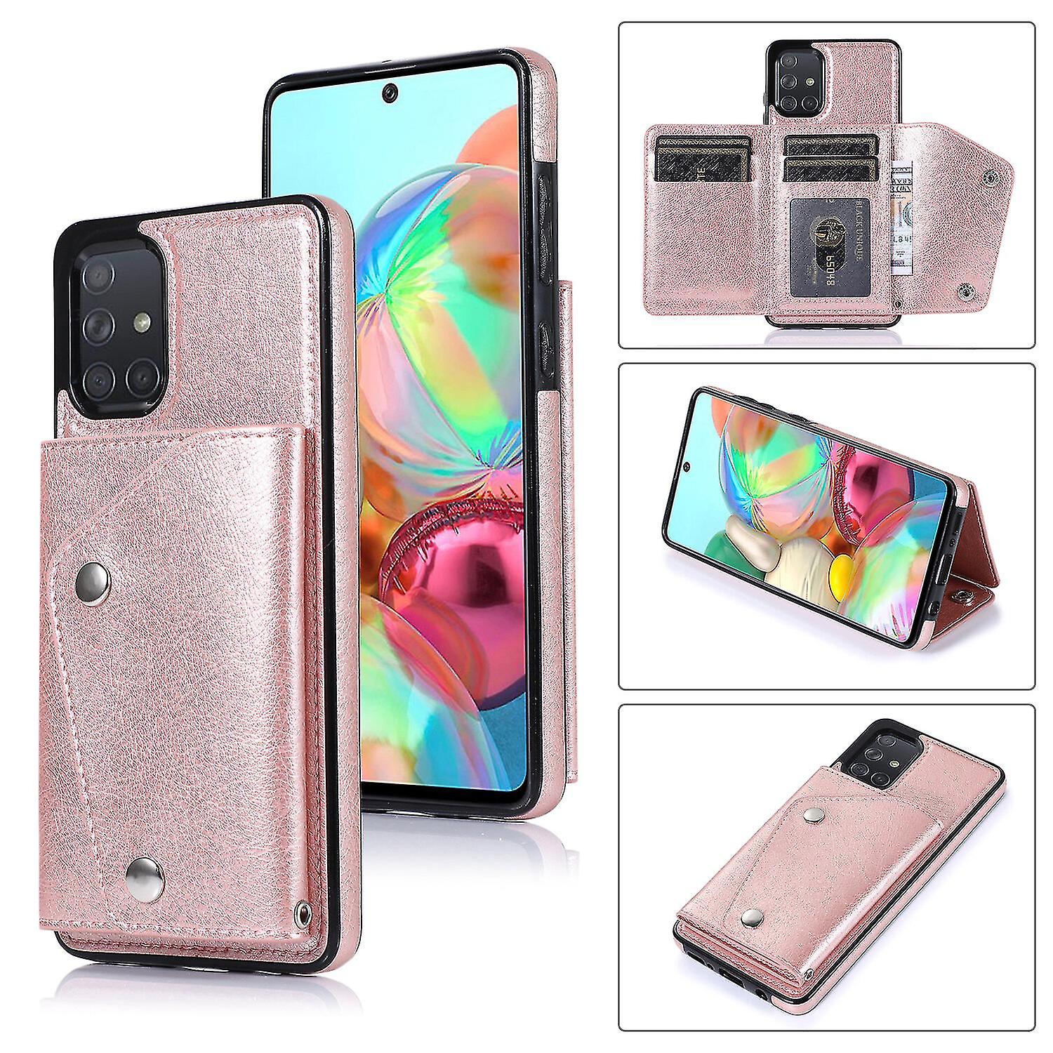 Handmade Pu Leather Case For Samsung A51 5g With Card Holder, Wallet Function, Kickstand Function, Fall Protection, Durable