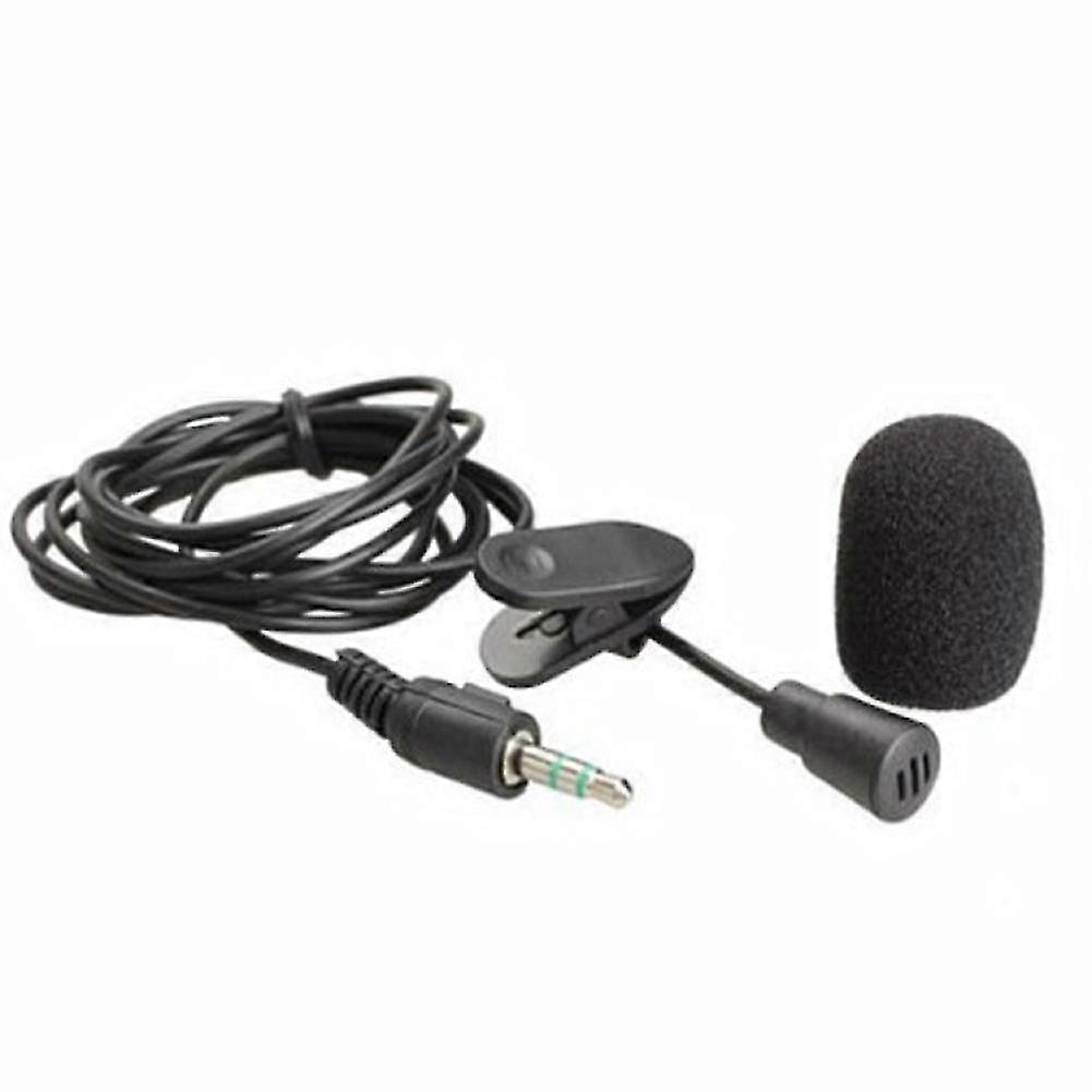 3.5mm Wired Lapel Clip Omnidirectional Microphone Lavalier Mic for Loudspeaker