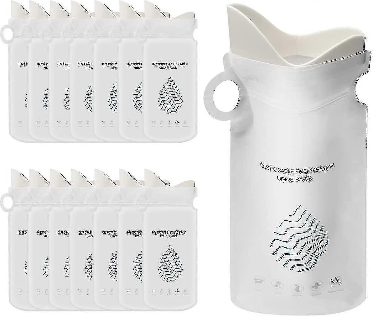 20er Pack 700ml Einweg-Urinalbeutel - Camping Pipi-Beutel