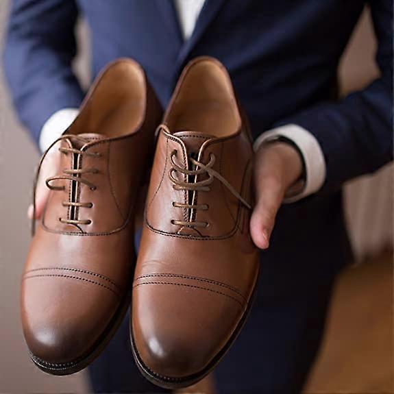 3 pairs thin round waxed shoelaces for dress shoes, thickness: diameter 5 mm