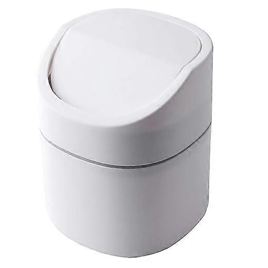 Plastic mini trash can square trash can white