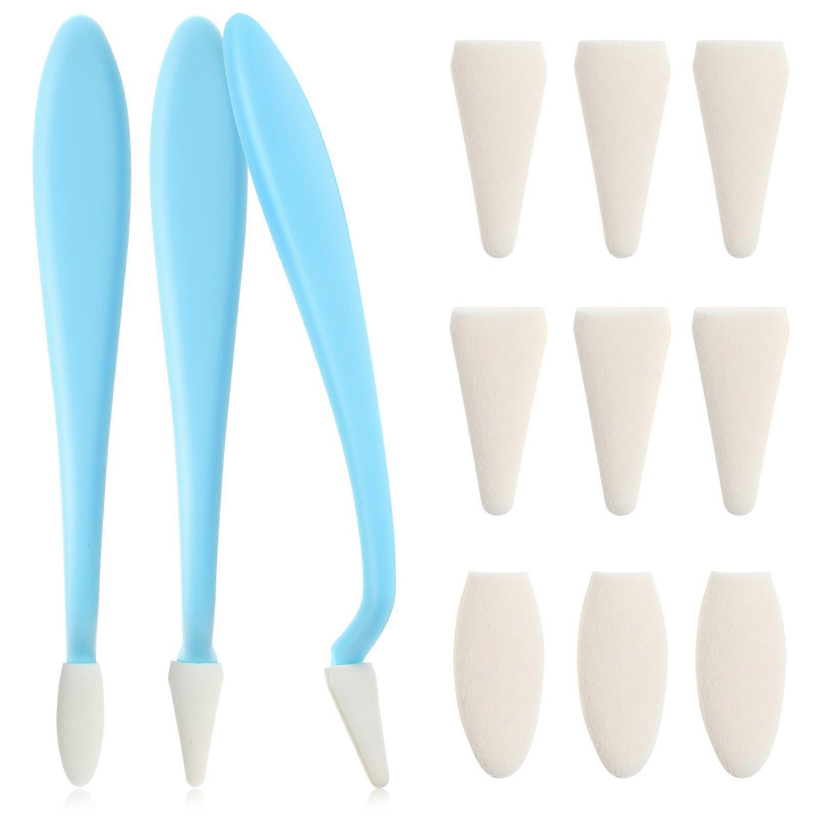 1 Set of Plastic Sketching Wipes Blending Sticks with Sponge Tip Covers Art Sketch Pens Highlight Shadows Painting Erasers for Sketching