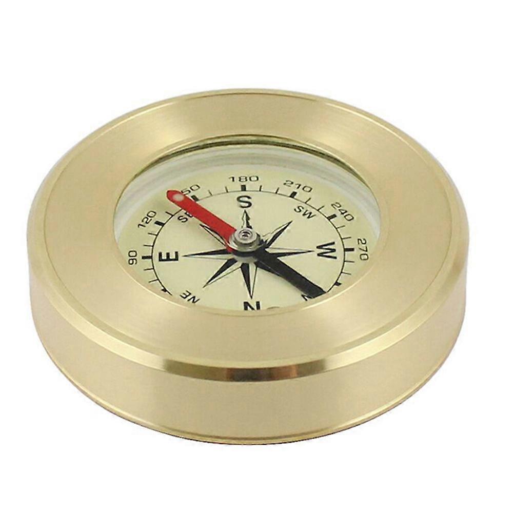 Classic Brass Compass Waterproof Camping Compass Pocket Style Brass Compass