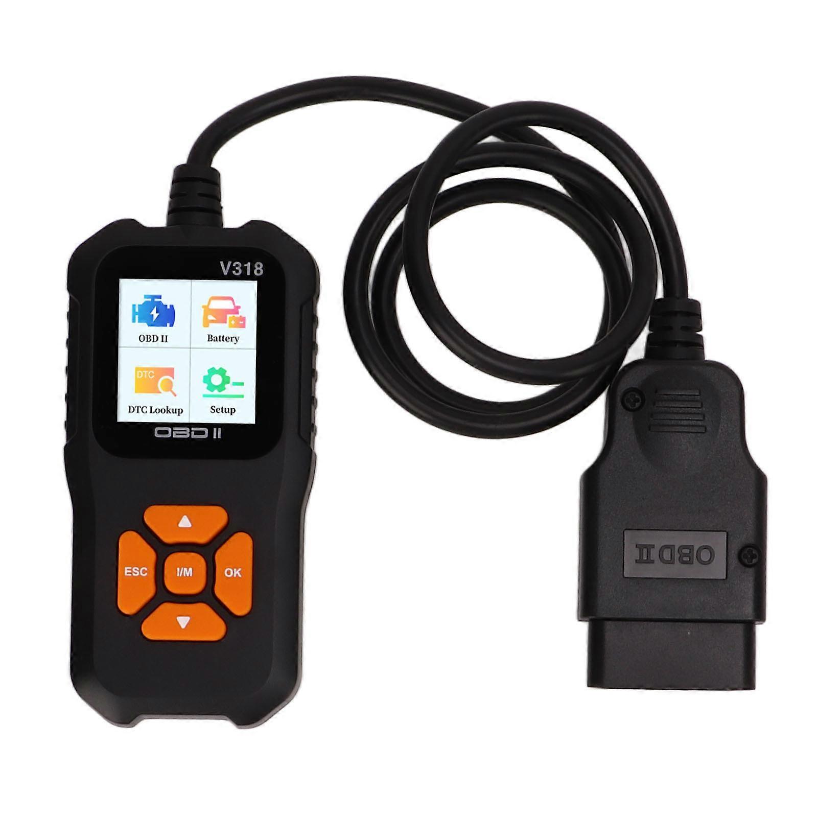 Scanner OBD2 V318, écran couleur 1,8 pouces, lecteur de codes d'erreur en 10 langues, outil de diagnostic automobile