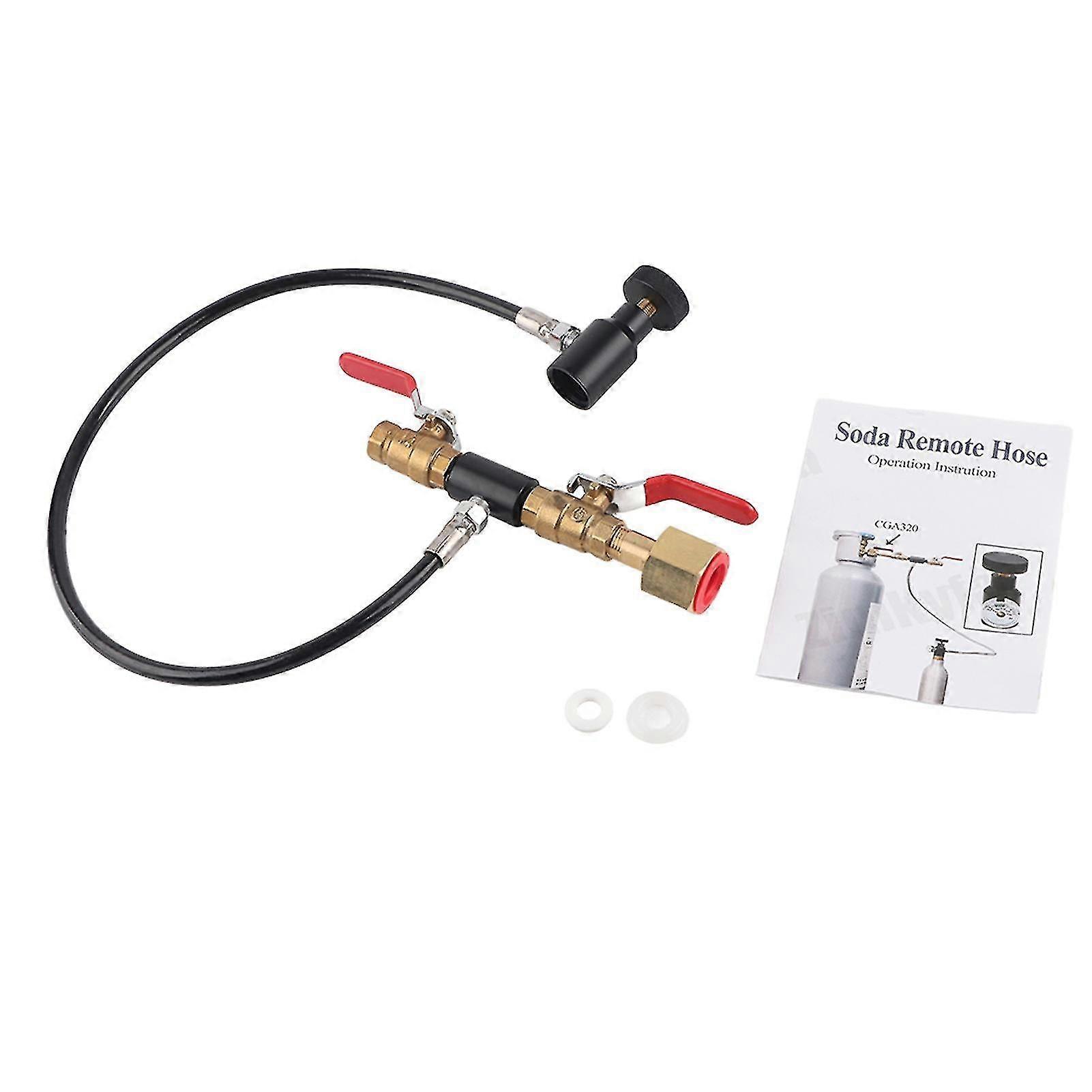 Cga320 24" hose co2 tank cylinder refill station filling charging adapter tool