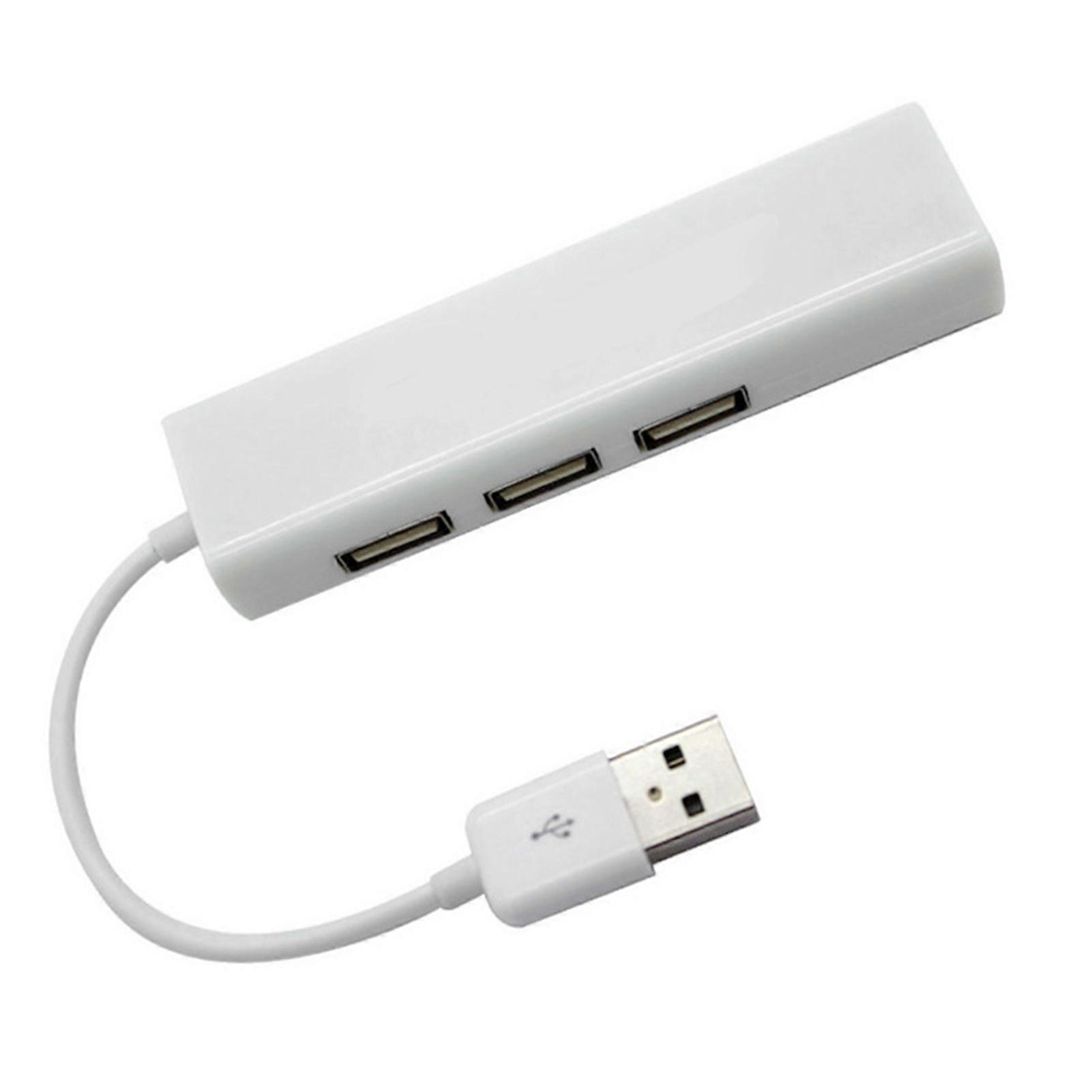 USB to RJ45 Hub 480Mbps High Speed PVC Copper Widely Compatible USB to Ethernet Adapter for Phone Computer