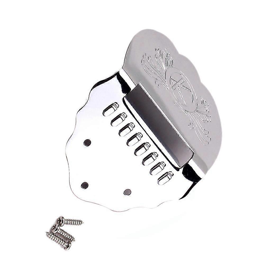 Mandolin Tailpiece Mandolin Guitar Part Replacement Metal K Word Scalloped Tailpiece for 8 String M