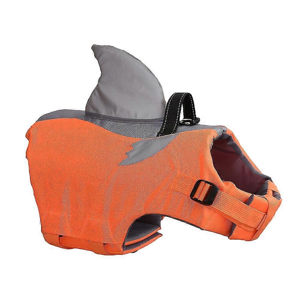 Adjustable Dog Life Jacket With Handle For Swimming Surfing Medium Large Breeds Safety Vest Shark Design