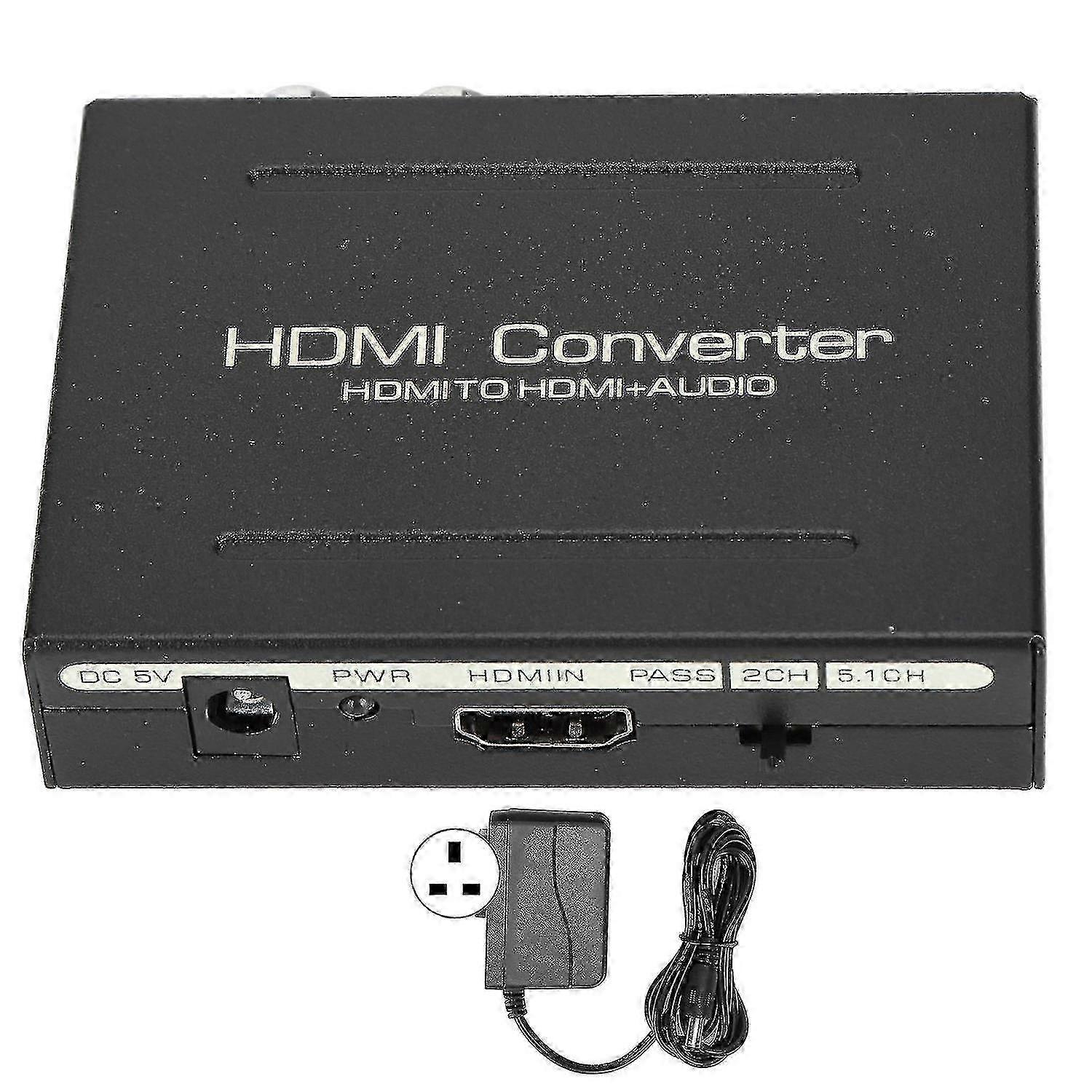 Hdmi Audio Extractor Hdmi To Hdmi Spdif Optical Compatible With Rca L/r Audio Adapter 100240vuk Plu