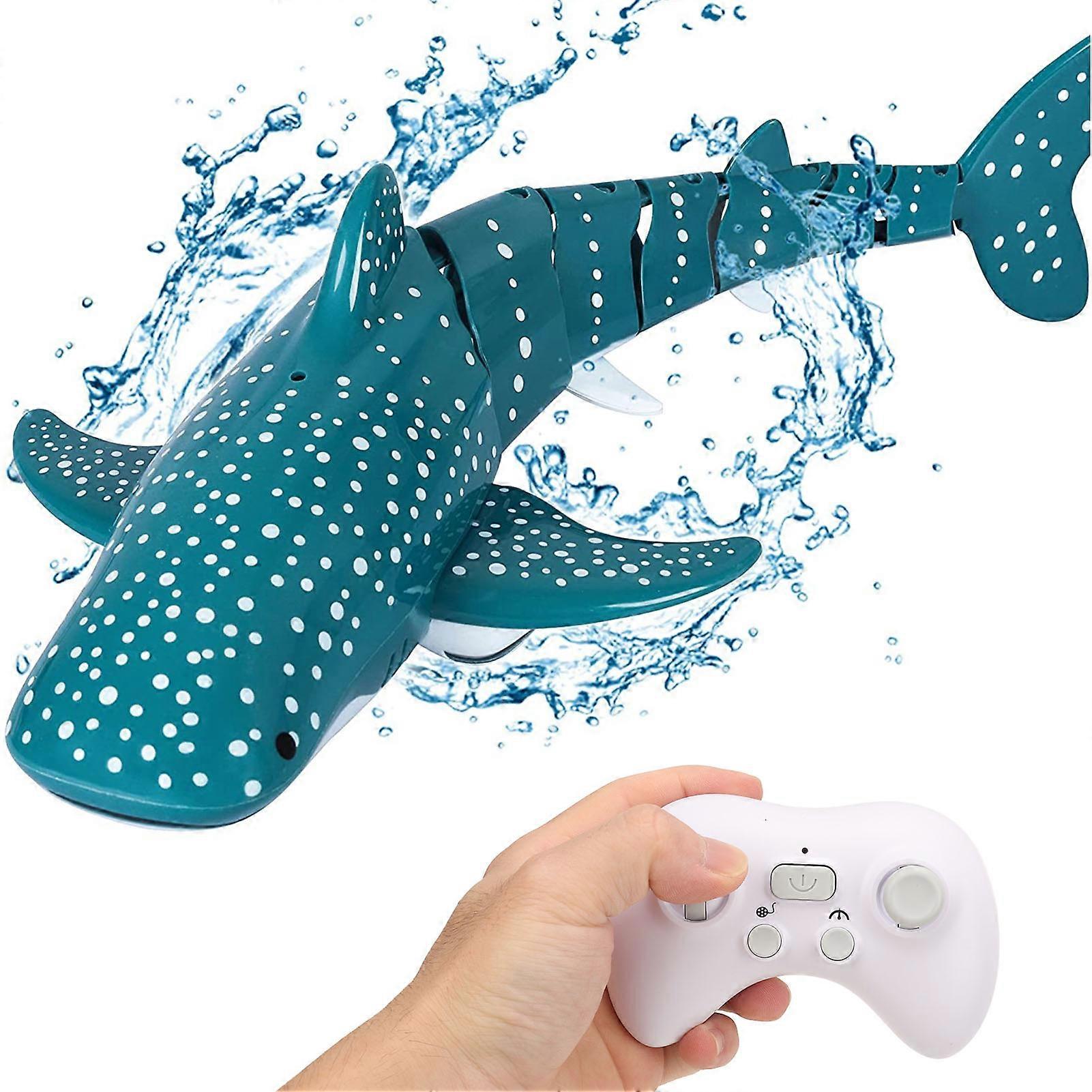 RC Shark Toy Pool Boat Toy High Simulation Light Effect USB Rechargeable RC Water Toy