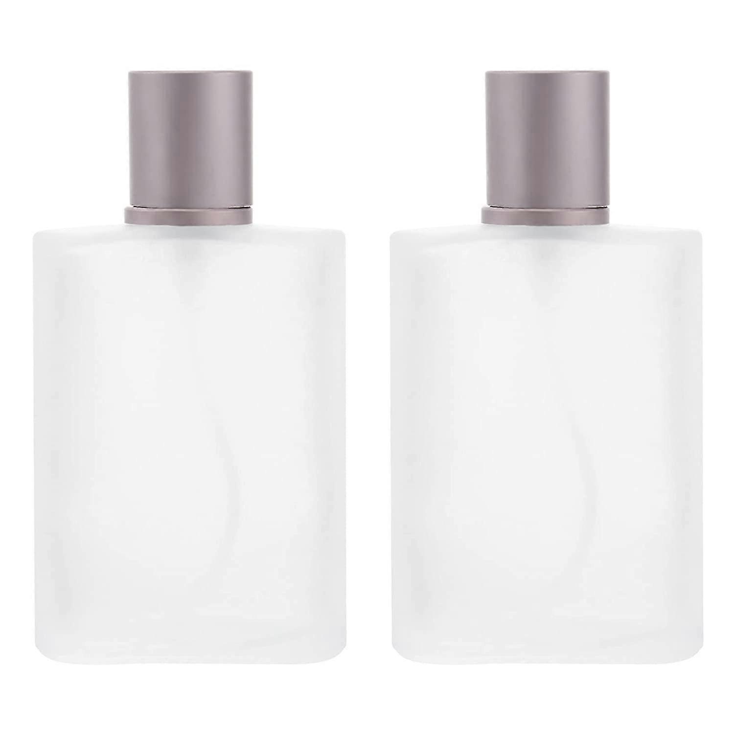 2pcs Perfume Bottles 50ml Clear Glass Spray Bottle Empty Refillable Atomizer