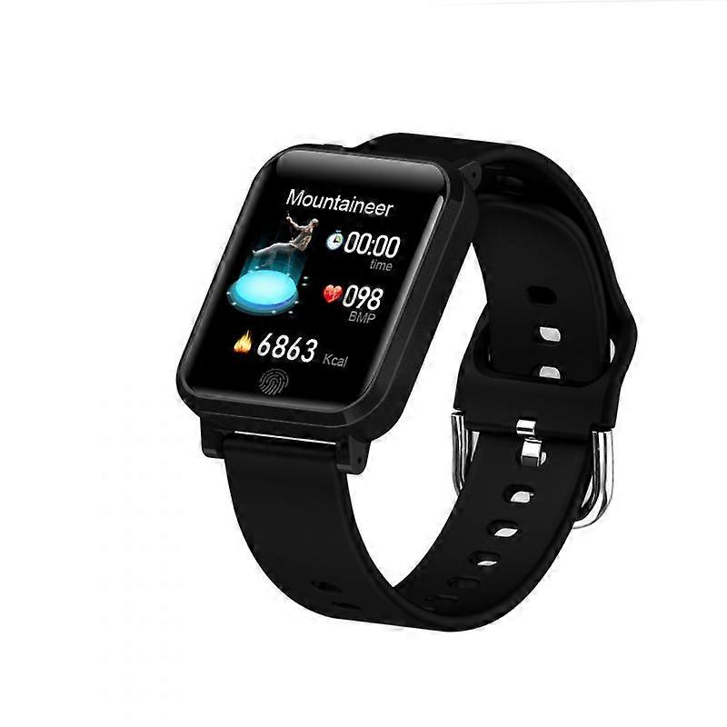 Intelligent body temperature detection bracelet, used for body temperature measurement and high temperature alarm (black)