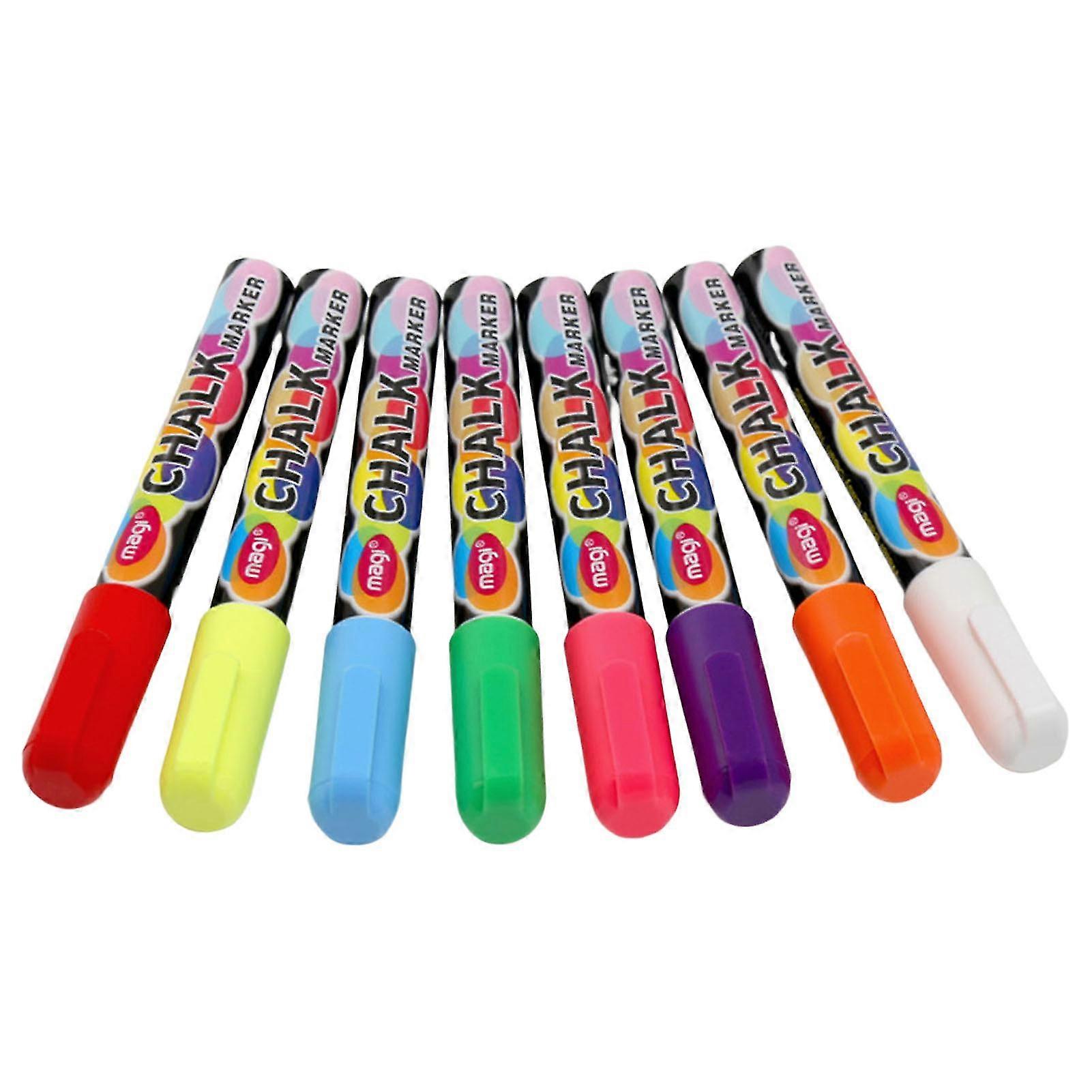 8pcs Liquid Chalk Markers Reversible Tips And Chalk Labels Suitable For Chalkboard Signs Use