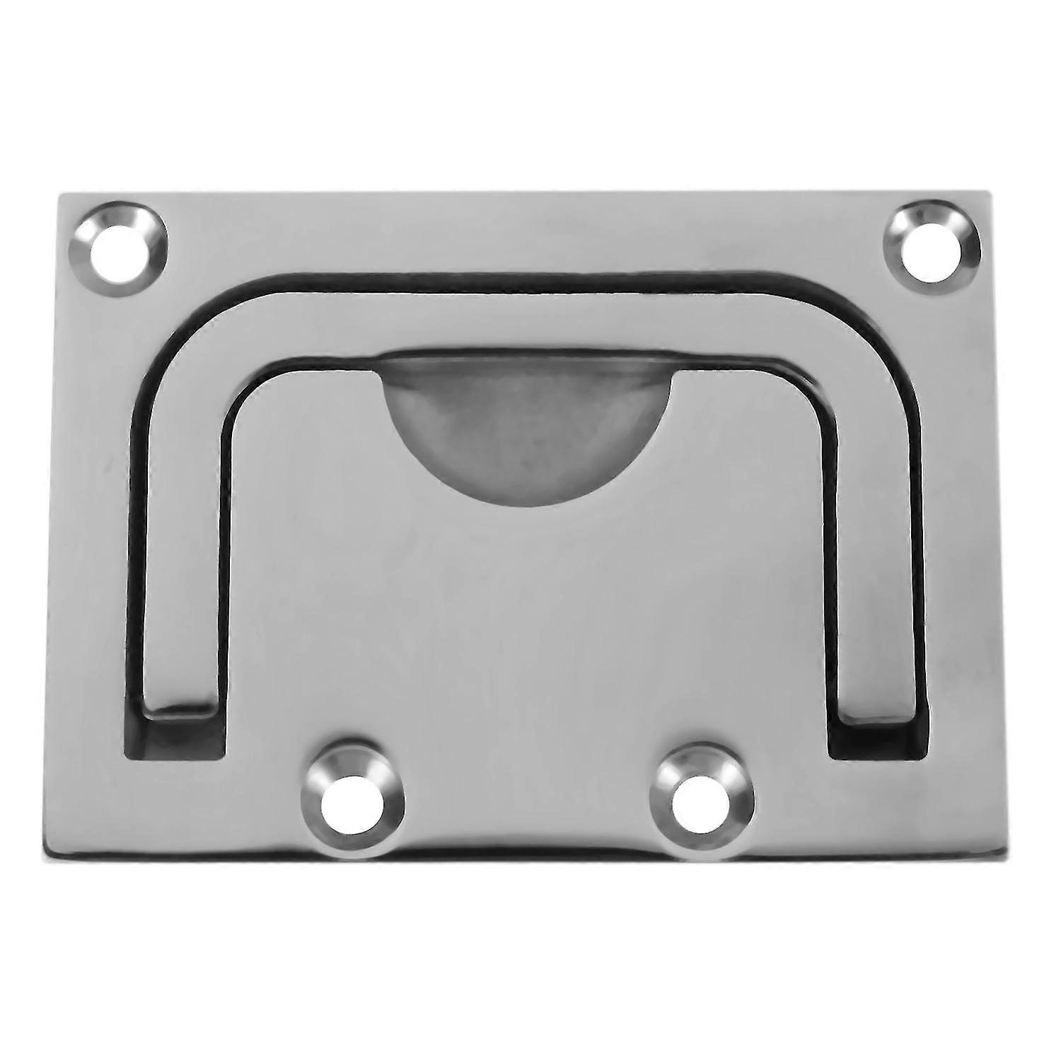 10 Pack Marine Boat Stainless Steel 1.5" Flush Pull Locker Hatch Latch Lift Handle – Polished Silver, 45mm RV Lock