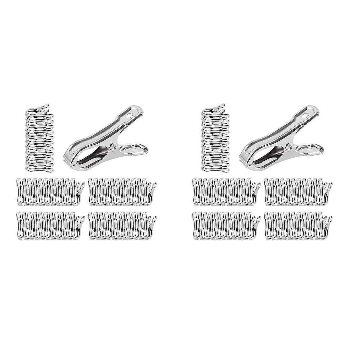 120 PCS Garden Clips,Greenhouse Clamps Stainless Steel,Greenhuose Clips for Netting,Have A Strong G