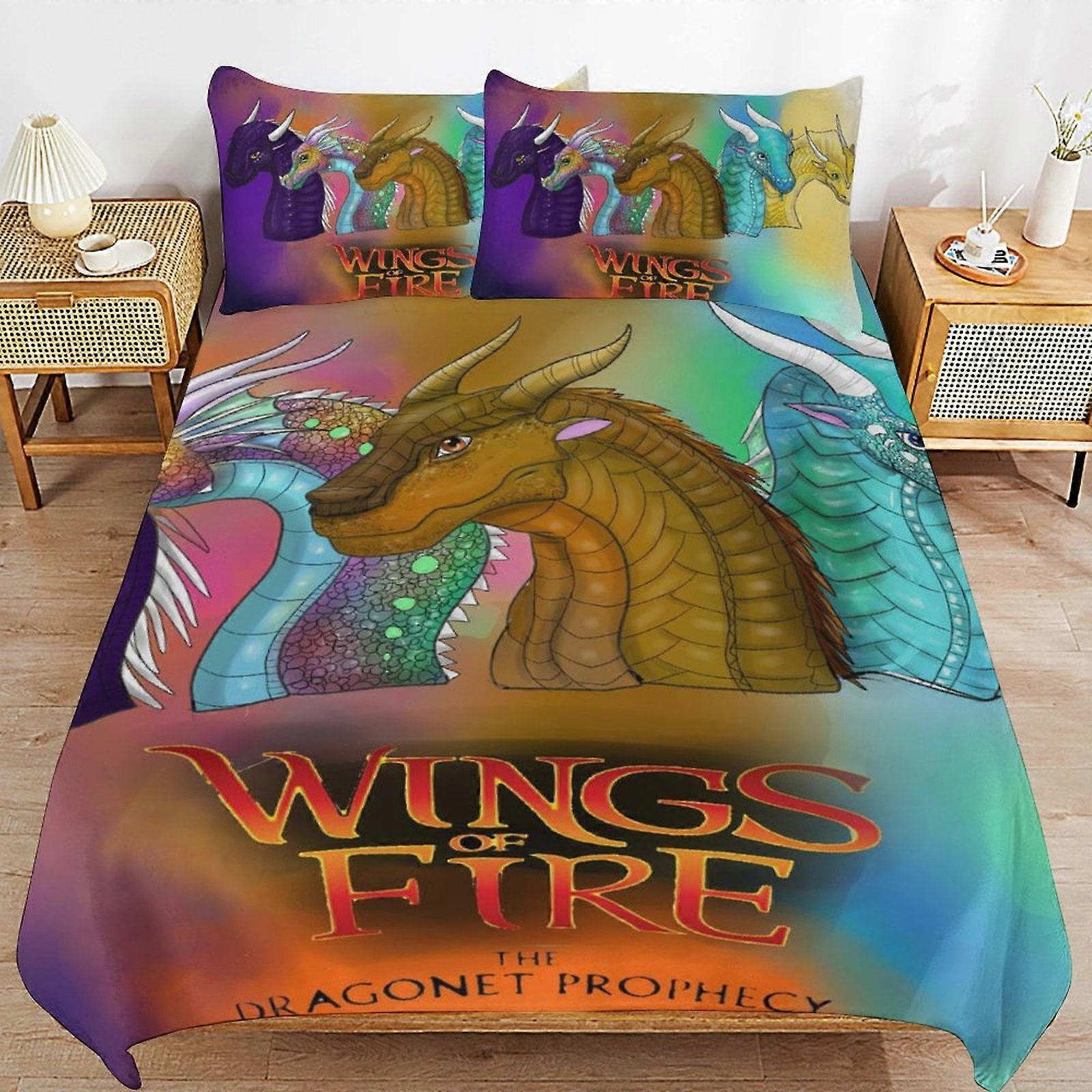 x58 Wings Of Fire WOF Comforter Set 3 Pieces Quilt Cover Set Soft Bedding Sets for All Seasons (1 Comforter  2 Pillowcases) hb58