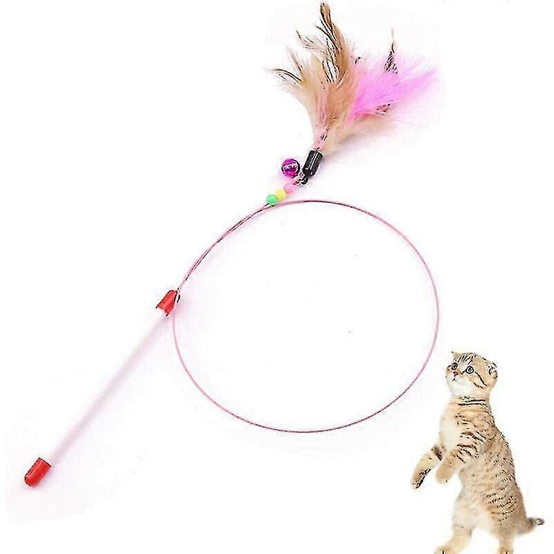 Cat Feather Toy Pet Training Teasing Interactive Toy Kitten Chaser For Exercise Play Fun FT