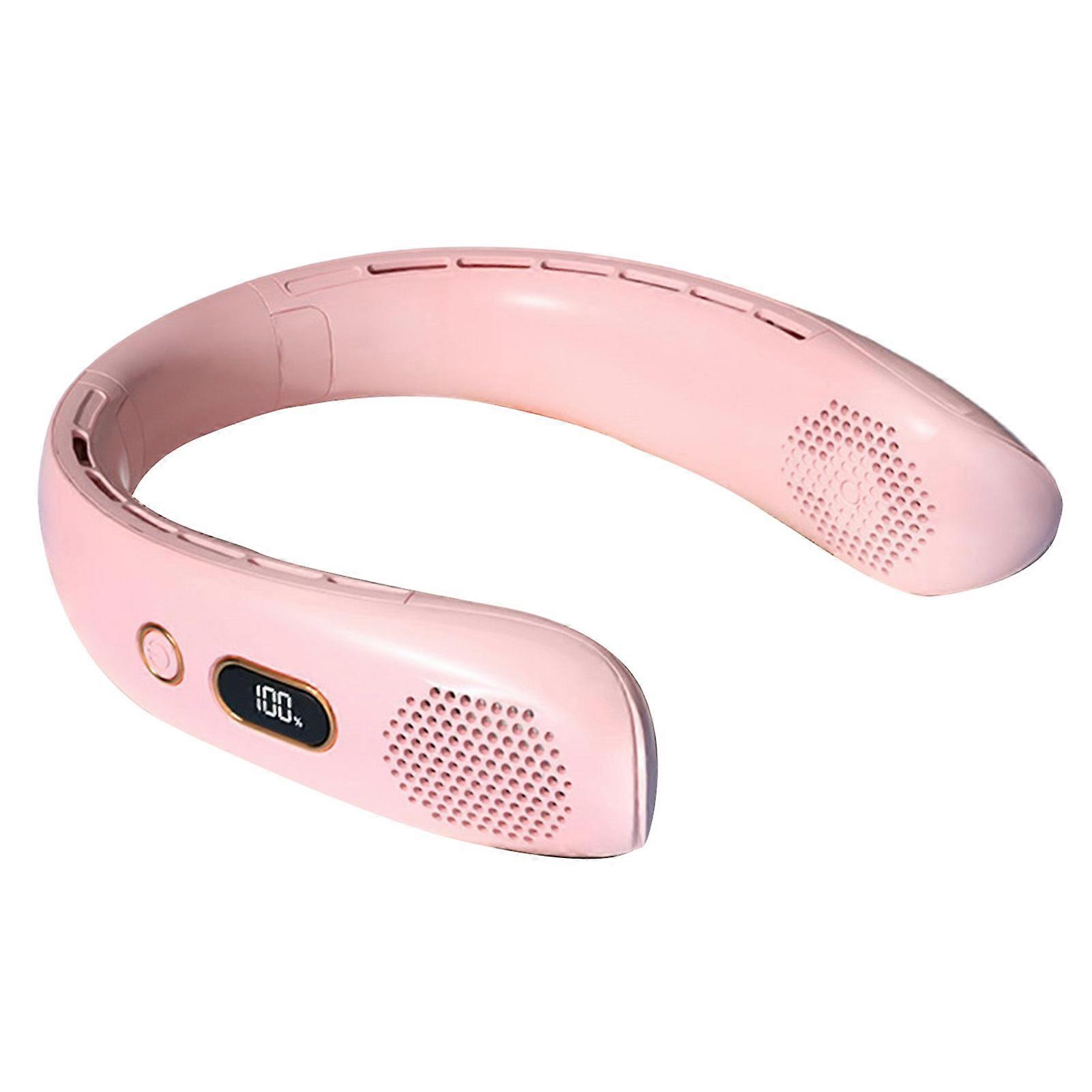 Bladeless Neck Hanging Fan Digital Display Summer Cooling Fans for Home Office Sport Travelling