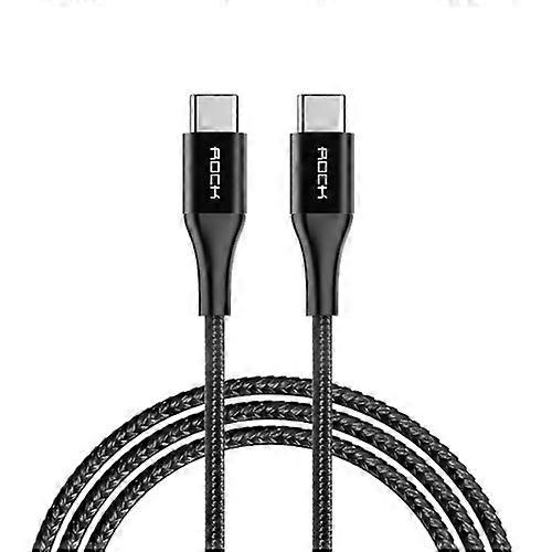 ROCK 1m USB-C / Type-C to USB Metal Weave Style Fast Charging Data Cable