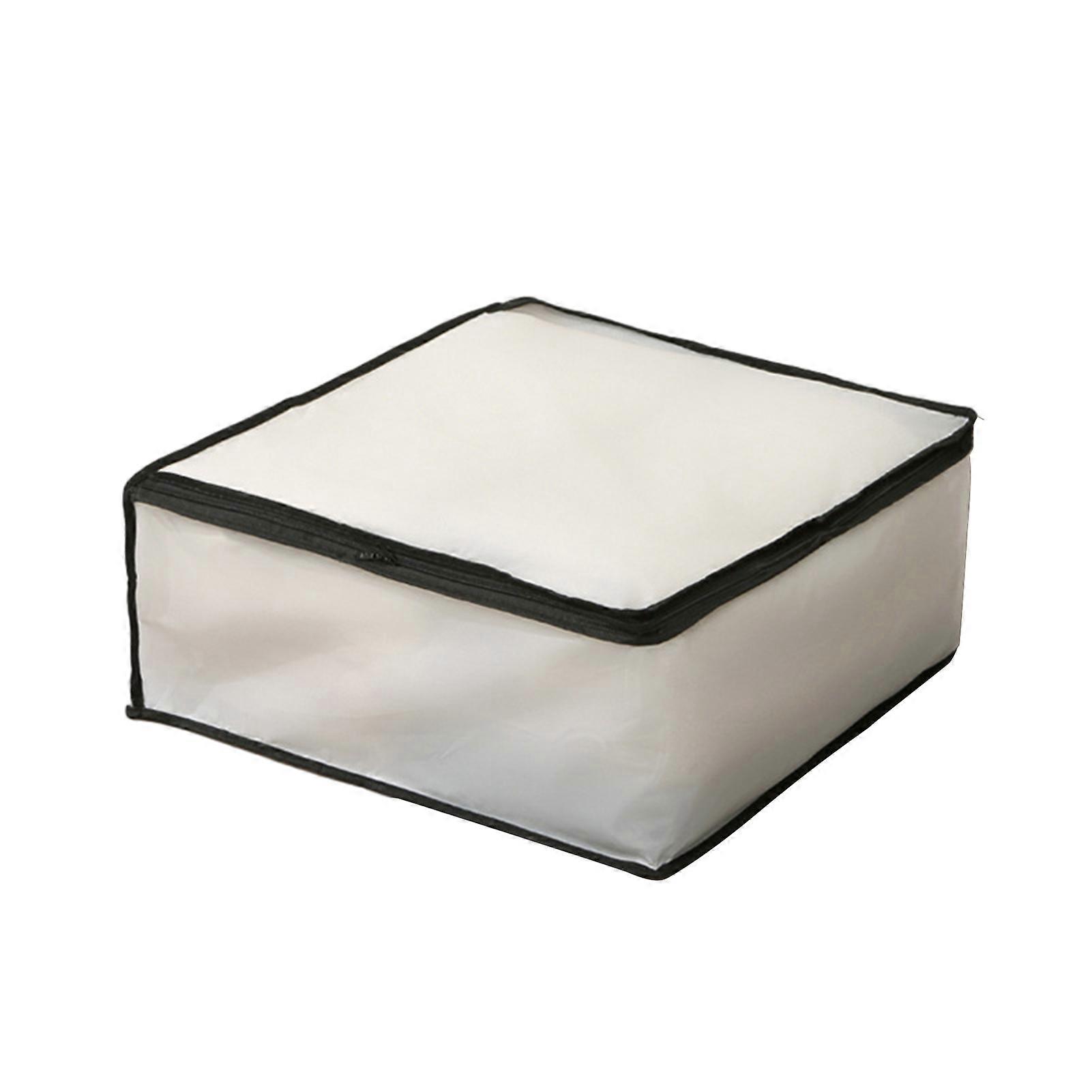 Translucent Quilt Storage Bag with Zipper Moisture-proof Dustproof Storage Box for Pants Sweater