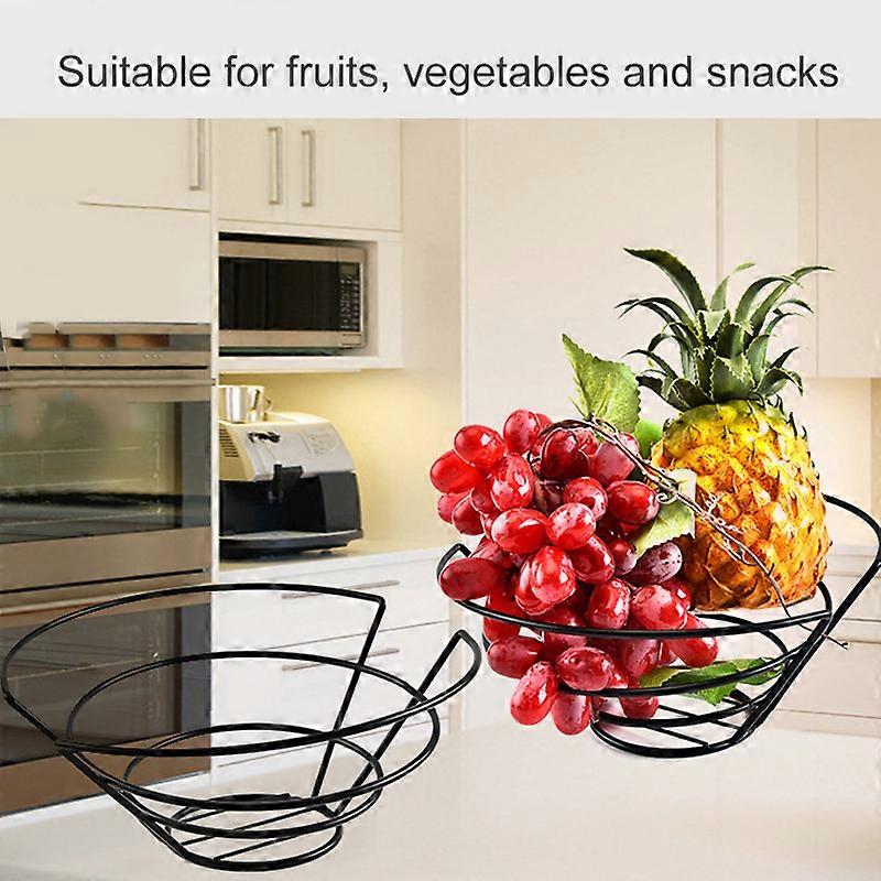 NEW Fruit Vegetable Wire Basket Metal Bowl Storage Desktop Display Kitchen Drain Rack Vegetable