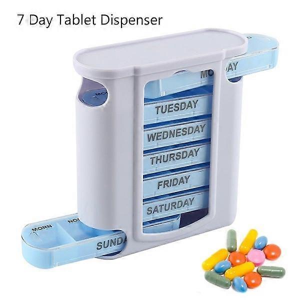 7-Day Pill Box Medicine Weekly Storage Container Tablet Sorter