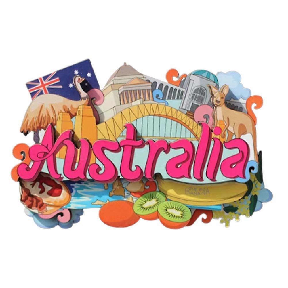 Countries Scenery Sticker for Refrigerator Delicate Removable Refrigerator Small Stickers for Kitchen