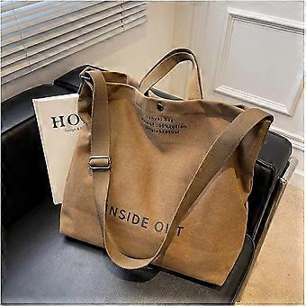 Huwzder Women's Canvas Tote Bag - Large Capacity Travel Shoulder Bag, Crossbody Or Top Handle