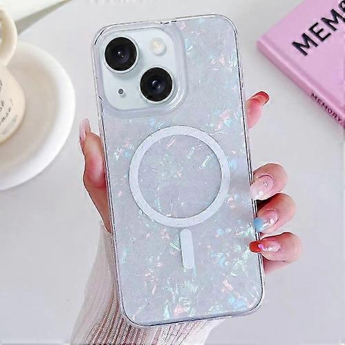 For iPhone 15 Shell Texture MagSafe TPU Mobile Phone Case
