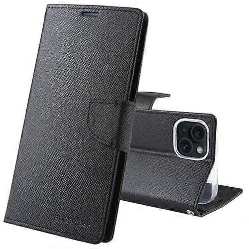 For iPhone 15 GOOSPERY FANCY DIARY Cross Texture Leather Mobile Phone Case